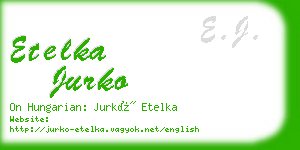 etelka jurko business card